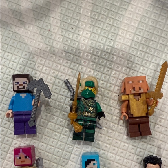 Lego Minifigure Set with Red, Blue, and Gold Accents - Picture 2 of 9